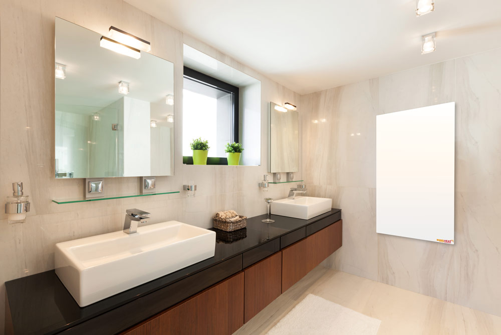 Digelheat Infrarotheizung im Badezimmer